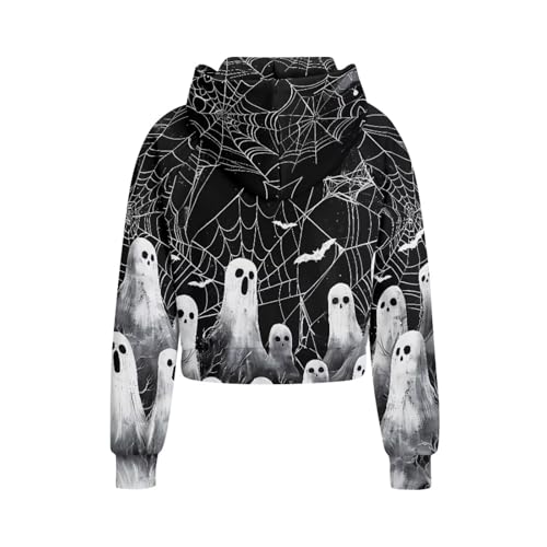 Capybara Flower Girl's Cropped Hoodies Long Sleeve Half Zip Sweatshirts for Kids Pullover Top Graphic Sweater Coat4