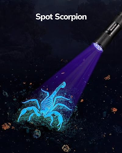 Image of Morpilot Black Light Flashlight Mini UV Flashlight: 395nm Blacklight Flashlights, 9 Led Pet Urine Detector Light for Dog /Cat, Dry Stains, Resin Curing, Bed Bug