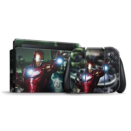 Skinit Decal Gaming Skin Compatible with Nintendo Switch Bundle - Officially Licensed Marvel/Disney Watch Out for Ironman Design