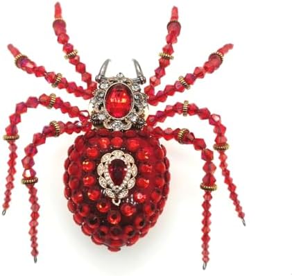 Crystal Spider Music Box 3D Metal Puzzle DIY Mechanical Model Kit, Handmade Spider Sculpture Collectible Gift for Adults, Home Decor Craft Ornament image 2