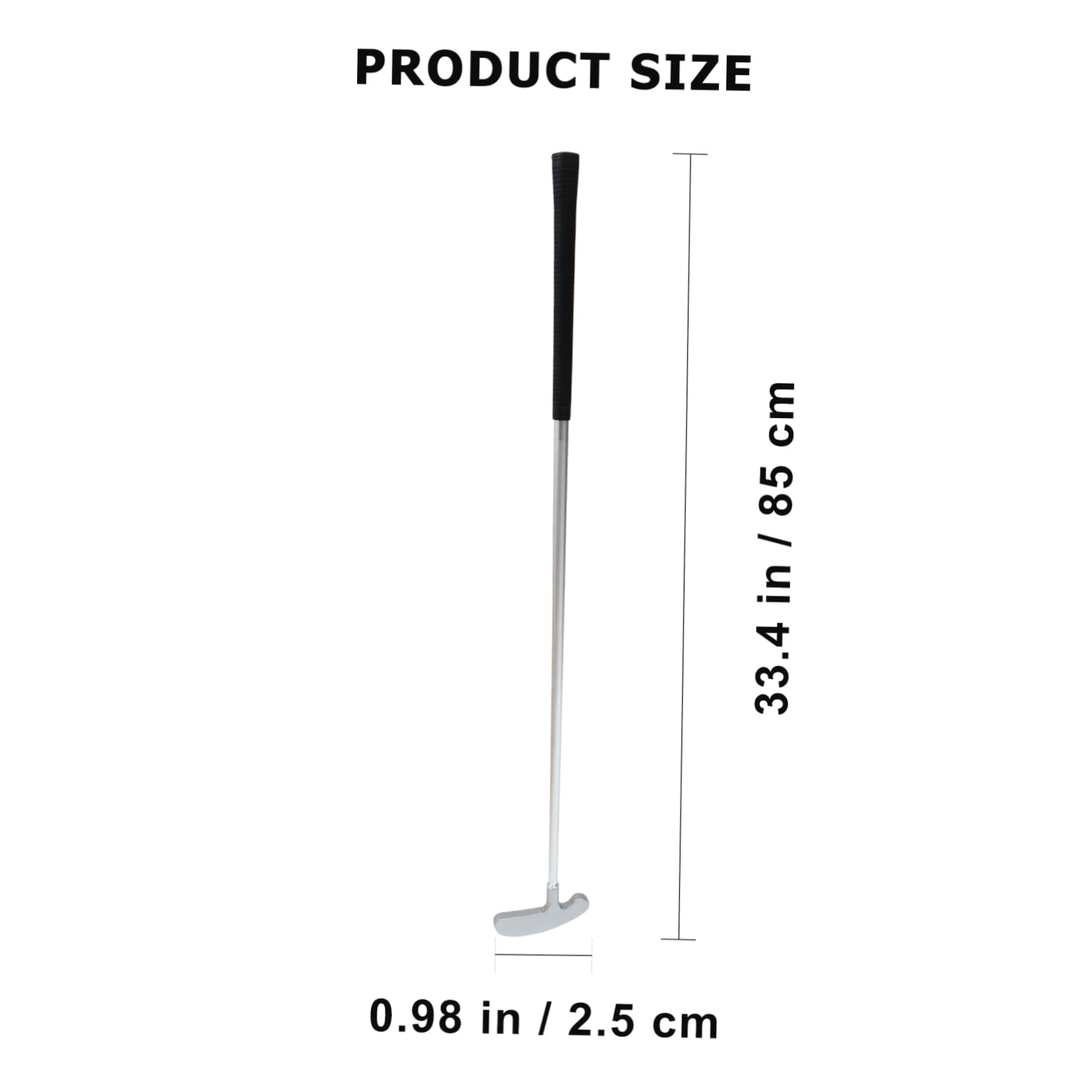 WHAMVOX Portable Golf Putter by 3-Section Folding Putter Pushing Rod Sturdy Zinc Alloy for Golf Practice and Travel