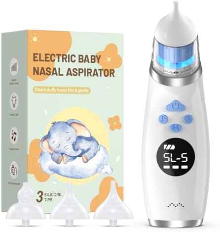 Nasal Aspirator for Baby with Light and Music, Electric Babies No...
