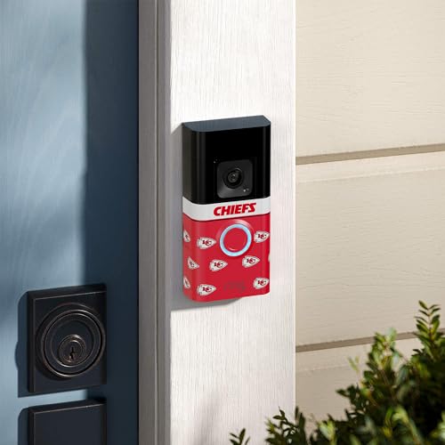 Image of All-New Limited Edition, Official NFL Faceplate for Ring Doorbells - Video Doorbell 3, Video Doorbell 3 Plus, Video Doorbell 4, Battery Doorbell Plus, and Battery Doorbell Pro | Kansas City Chiefs