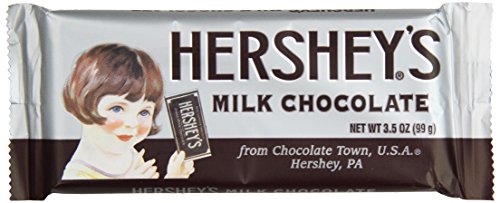 HERSHEY'S Chocolate Candy Bar, Nostalgia Packaging, 3.5 Ounce (Pack of 24)