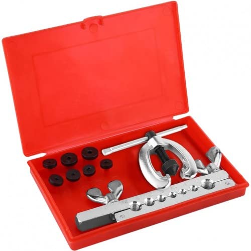 KIT ABOCARDADOR DE TUBOS DE FRENO Y TUBERIAS METRICO 5 a 16mm, 9 PIEZAS | Abocardador aire acondicionado