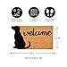 Evergreen Flag Coir Welcome Shaped Dog Animal Entrance Doormat | Indoor and Outdoor | 30-inches x 18-inches | Non-Slip Backing | All-Season | Natural Heavy-Duty Low Profile | Pet Home Decor