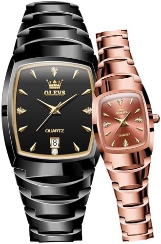 OLEVS Couple Watch Men and Women His and Her Watches Set Analog D...