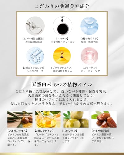 SILK THE RICH シルクザリッチ 白 シャンプー トリートメント セット モイスト&リペア 250ml の商品画像 2