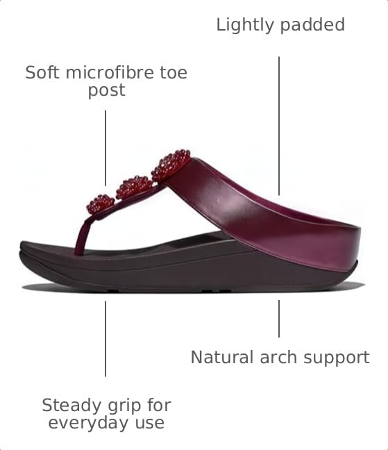 Image of FitFlop Women's, Fino Beaded Button Sandal