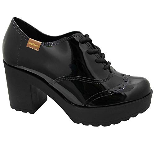 SAPATO CASUAL MOLECA VERNIZ 5647.107.13488 - PRETO