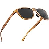 ATTCL Gafas de sol polarizadas para hombre, estilo retro, ideales para conducir, marco de metal ultraligero de aluminio y magnesio, UV400 CAT 3 CE, Medium