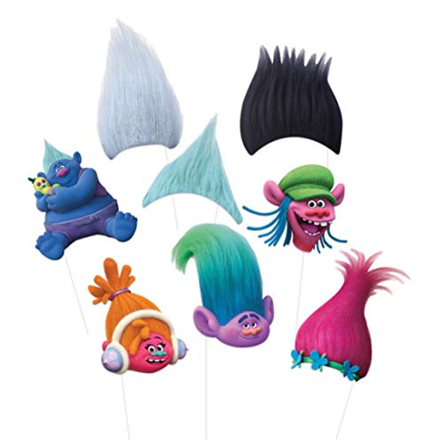 Party Trolls Photo Props,Tattoos & Stickers Pack