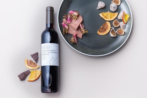 Frederiksdal Kirsch Wein Rancio| Preisgekrönter Wein | Rotwein Hergestellt aus dänischen Kirschen | In französischen Cognac-Fässern gereift | Einzigartiges Wein geschenk | 500ml Wine flasche