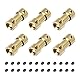 QUARKZMAN 6 Stück 5mm auf 5mm Messingwellenkupplung mit Schrauben Flexibler Motorwellenkupplung für RC-Modellauto Flugzeugmotor Räder Reifen Welle