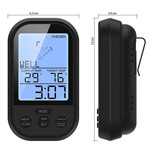 Sem fio Termômetro Termômetro Digital de Cozinhar Carne Termômetro de Carne Bife PARA CHURRASCO Temp