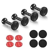 YAODHAOD Bett Abstandshalter Wand Anti-Shake-Werkzeug,Kopfteil Stopper,Gewinde Bett Wand Stopper Kopfteil Bettstopper Anti Shake Tool Werkzeug für Betten Schränke Sofas(schwarz 4PCS)