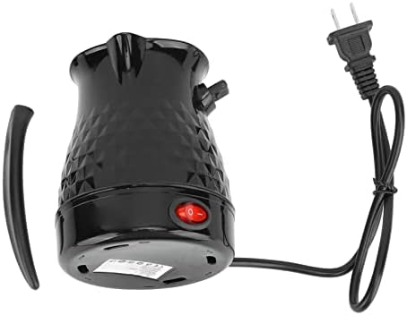 Miniatura 7 de Asixxsix Cafetera eléctrica turca, cafetera portátil de acero inoxidable ABS con sistema doble, cafetera de calefacción uniforme con mango extraíble