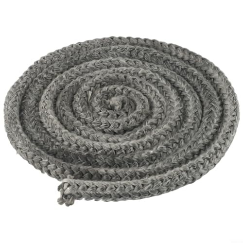 Guarnizione in fibra di vetro per porta della stufa, lunghezza 2 m, corda da 12 mm per bruciatori a legna e pellet, efficiente e affidabile (2 m)