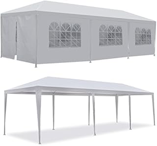 F2C 10 x30 Outdoor Gazebo White Canopy with sidewalls Party Wedding Tent Cater Events Pavilion Beach BBQ Event(10'X30')