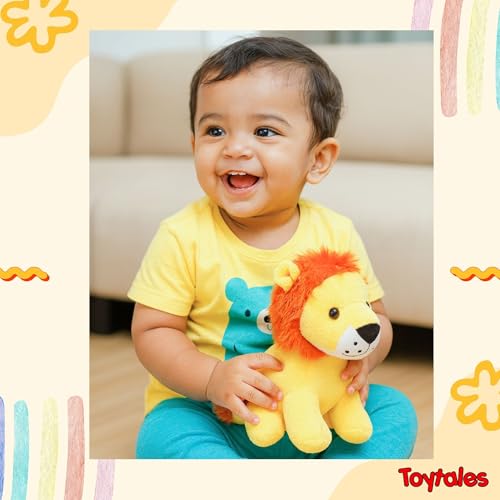 Image of TOYTALES Soft Toy Combo Pack Cute Lion & Pink Unicorn Plush Stuffed Animals for Kids, Huggable Cuddly Soft Toys for Girls & Boys, Birthday & Baby Shower Gift (Pack of 2)