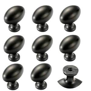 EBETA Oval Möbelknöpfe Perlgrau, 4 Stück