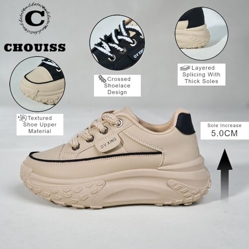 Sneakers for Women,Lace Up Thick Soled Non Slip Sports Shoes, Breathable, Stylish,Running,Shopping3