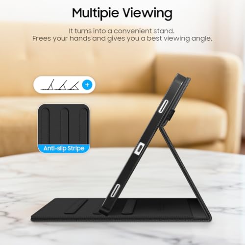Fintie Case for Samsung Galaxy Tab S11 5G 11 Inch 2025 Model (SM-X730/X736B) with S Pen Holder, Multi-Angle Viewing Soft TPU Back Cover with Pocket, Auto Wake/Sleep (Black) by FINTIE - Image 5