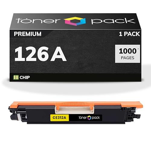 TONER PACK 126A Cartucho de Toner Compatible con HP 126A LaserJet Pro 100 Color MFP M175A M175A M175NW CP1020 CP1025 CP1025NW M176n M177fw M275 (1 Amarillo)