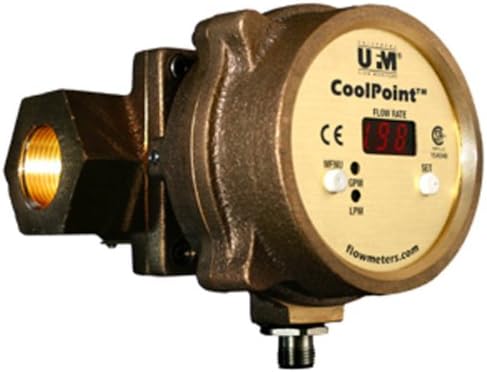 Universal Flow Monitors CP2 CoolPoint Vortex Shedding Flowmeters, 4 GPM, Female NPT, 3-Digit LED, 1/4"