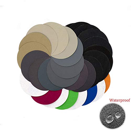 60# Sanding Disc Wet Dry 2 inch Sandpaper Wheel Pad Silicon Carbide Polishing New 10pcs 2'' 50mm Carbide Grain Wet and Dry Sanding Discs Sandpaper Hook and Loop