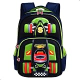 Mochila Escolar Infantil Para Meninos Carro Esportivo com Design 3D (Verde)