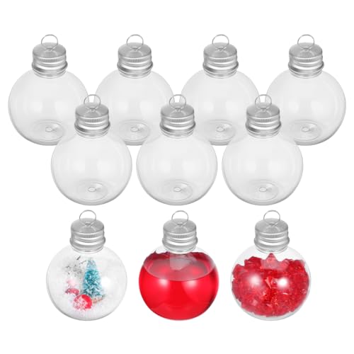 Operitacx 10 StüCk BefüLlbare Weihnachtskugeln, AufhäNgbar 100 Ml...
