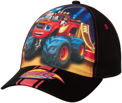 Nickelodeon Boys' Blaze and The Monster Machines Hat -Adjustable Cotton Baseball Cap (Toddler), Size Age 2T-4T, Blaze Black
