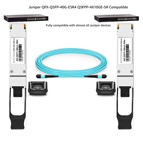 Image of 40GBASE-CSR4 QSFP+ Optical Transceiver Module Compatible with Mellanox MC2210411-SR4E 40G QSFP+ 40GBASE-SR4E 850nm 400m DDM MTP /MPO-12 MMF