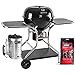 BRIGROS - Barbecue 57cm a carbonella con Ruote MasterCook. Omaggio Accenditore MasterCook e bricchette 5 kg. BBQ Compatto, Barbecue con Ruote e Carrello, BBQ a Carbone, Barbecue Portatile