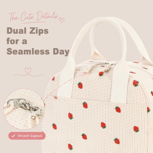 Image of LOVELYWIND Lunch Box for Women Cute Lunch Bags for Women Lunch Tote Bags Reusable Insulated Lunch Box Large Capacity Reusable Insulated Cooler for Work or Travel Gifts or Beach