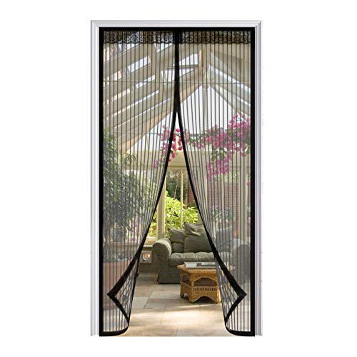 LOOCH Magnetic Screen Door with Heavy Duty Mesh Curtain and Full Frame Velcro