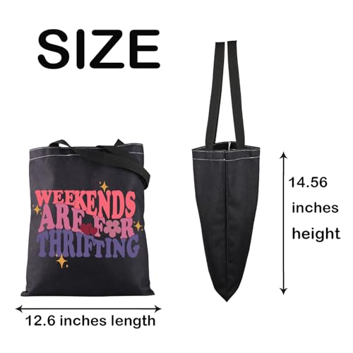Bolsa tote para compras en tiendas de segunda mano: 'Weekends Are For Thrifting' miniatura 3
