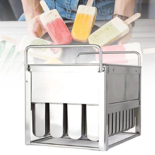 Juego de 40 moldes de helado de acero inoxidable para golosinas caseras fáciles, perfectos para cocina y tienda de postres