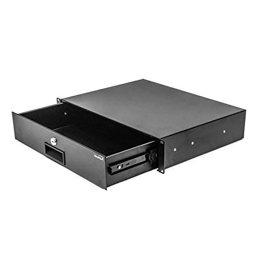 NavePoint Server Cabinet Case 19 Inch Rack Mount DJ Locking Lockable Deep Drawer with Key 2U