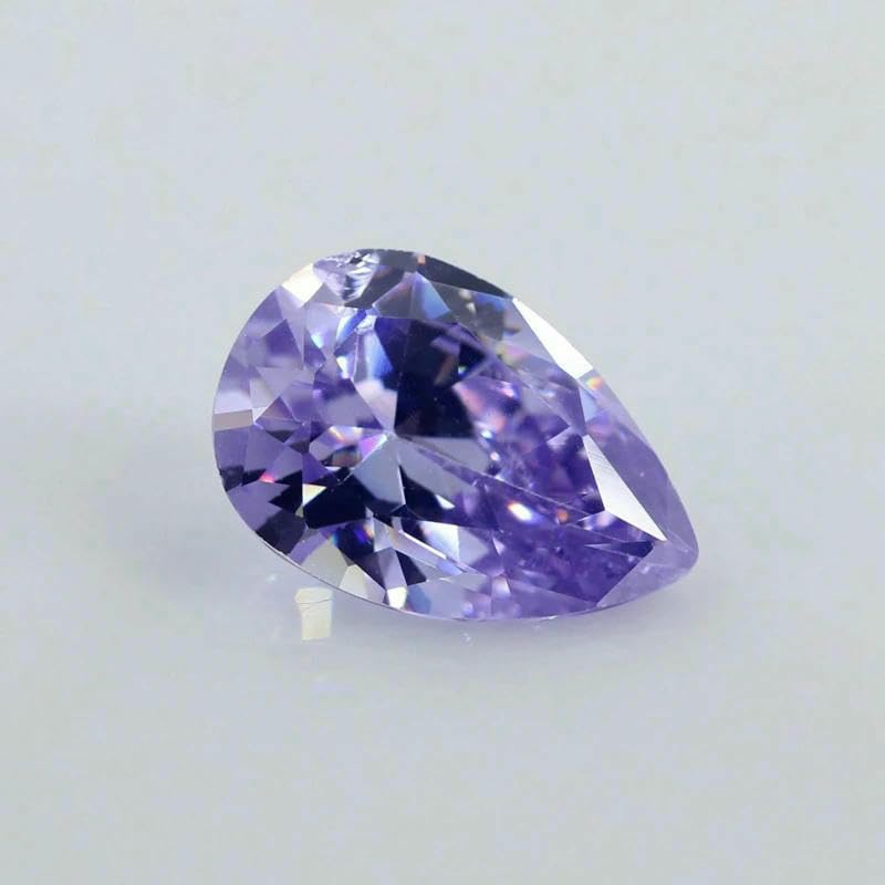 12 Geburtssteinfarben, mehrfarbig, birnenförmig, lose Steine, synthetische Edelsteinperlen für Schmuck, 240 Stück, 6 x 8 mm, 12 Farben