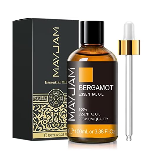 Bergamot Essential Oil, MAYJAM Premium Pure Essential Oils, 3.38FL.OZ Large Volume for Diffusers Soap Candle Making, Ideal for Home Office Car Yoga Use