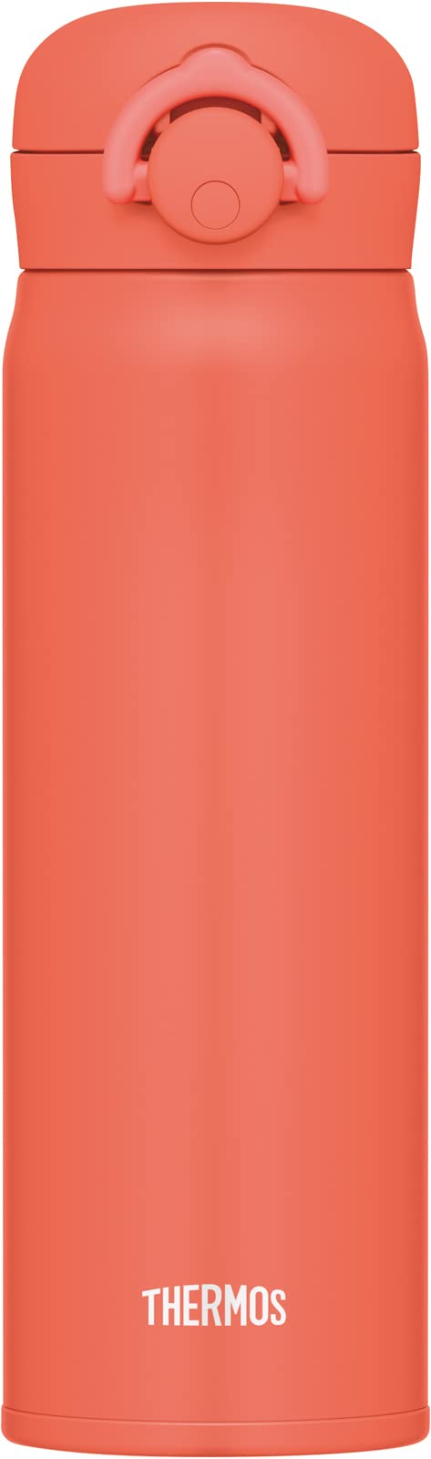 Thermos Water Bottle Vacuum Insulated Mobile Phone Cup 500ml Coral Orange JNR-503 C-OR