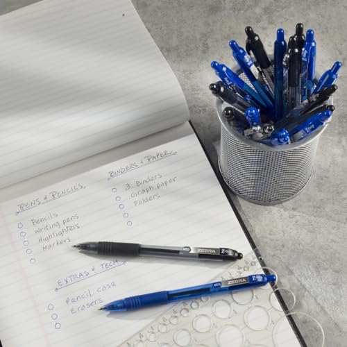 Stylo bille rétractable Zebra Z-Grip pour optimiser la prise de notes au bureau - 3