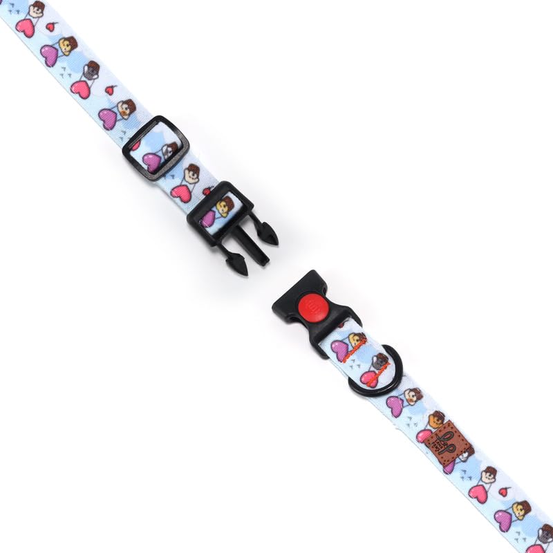 Image of Lana Paws Polycotton Love Ride Skin-Friendly, Fabric Dog Collar Belt, Medium, Adult Indies, Beagles, Cocker Spaniels & Similar, 18 x 1 inch