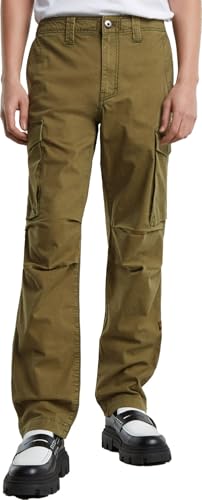 G-STAR Raw - Mens Core Regular Cargo Pants, Color Dk Moss, Size: 35W x 34L