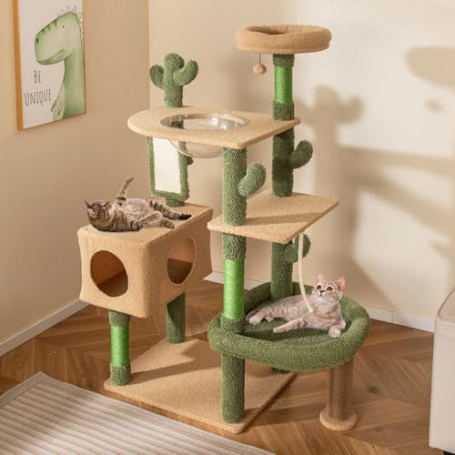 Tangkula Torre para Gatos Cactus 59 Pulgadas miniatura 2