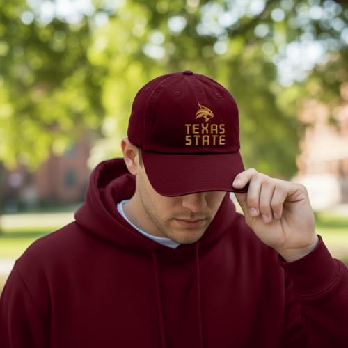 Gorra bordada ajustable Texas State University Maroon miniatura 5