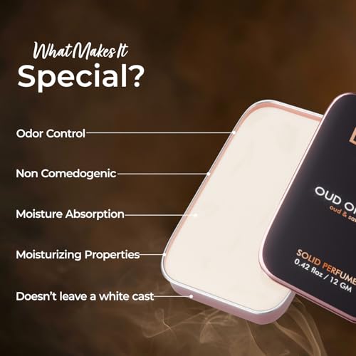 Image of THE LOVE CO. Solid Perfume for Men & Women | Long-Lasting Floral Fragrance Balm | Alcohol-Free, Travel-Friendly, Pocket Perfume Stick | Luxury Scent - 12gm (Oud of Love)