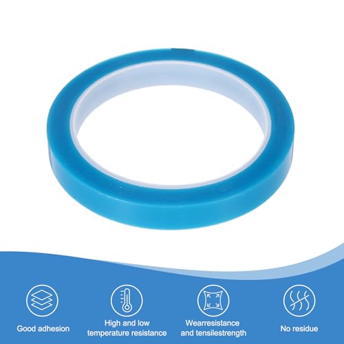 Image of PATIKIL 10mm x 50m Refrigerator Tape PET Fridge Non-Residual Adhesive Tape for Fixing Drawer Refrigerator Air Conditioner Printer Sky Blue